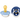 BIBS - 2er-Pack Schnuller "Glow in the dark" ,  sky blue glow/cornflower glow