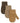 Mikk-Line - 3-pak magic-vanter, brun/beige/gul