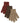 Mikk-Line - 3-pak magic-handsker med glitter, rød/brun/beige